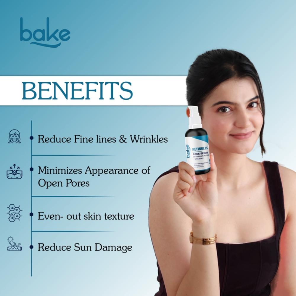 1% Retinol Serum For Anti Aging, Skin Tightening, Fine Lines & Wrinkles With 2% Multi Peptide