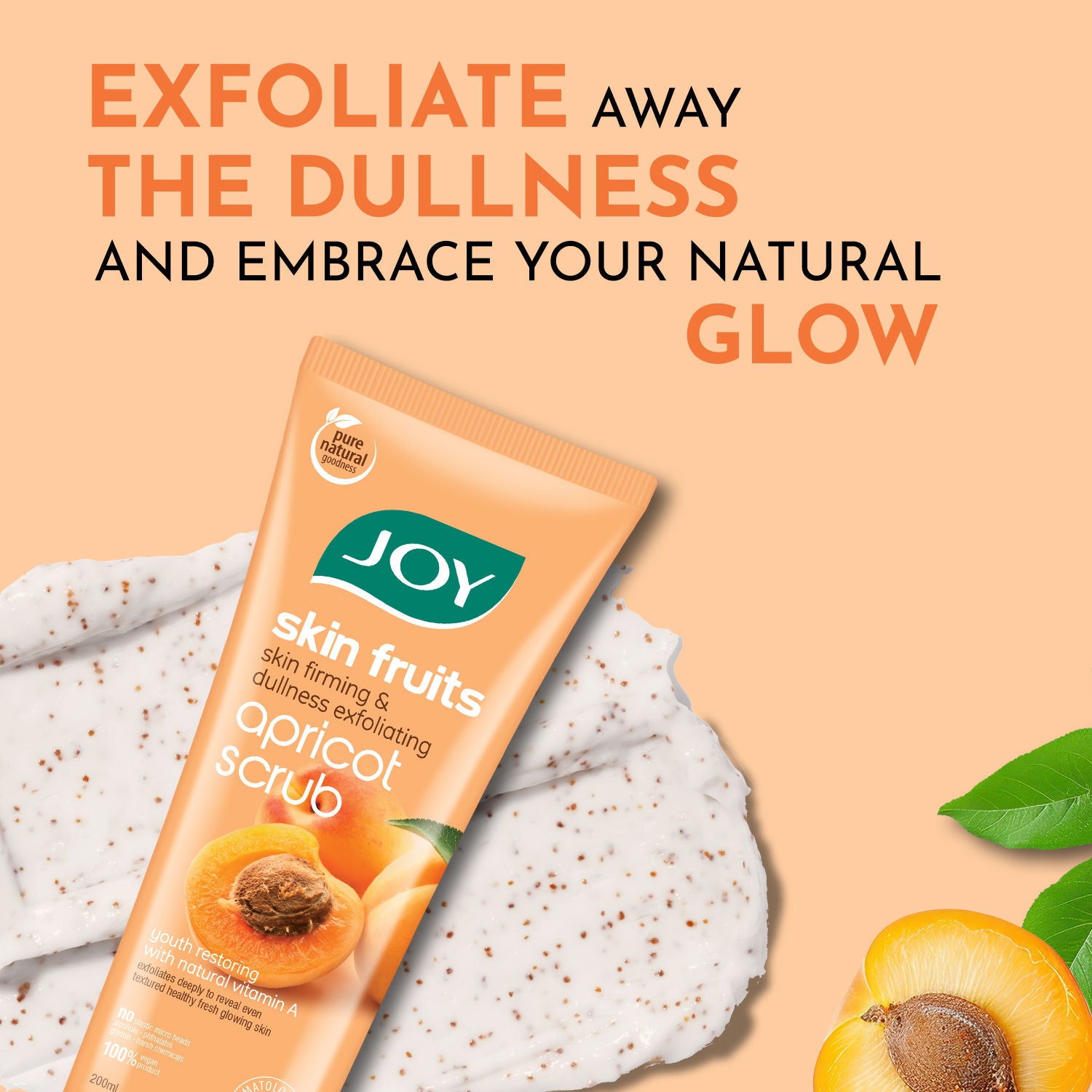 Apricot & Walnut Face & Body Scrub For Blackheads & Tan Removal