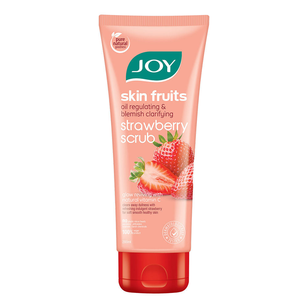 Oil Control Strawberry Face & Body Scrub with Vitamin C for Oily Skin - Blackhead Removal