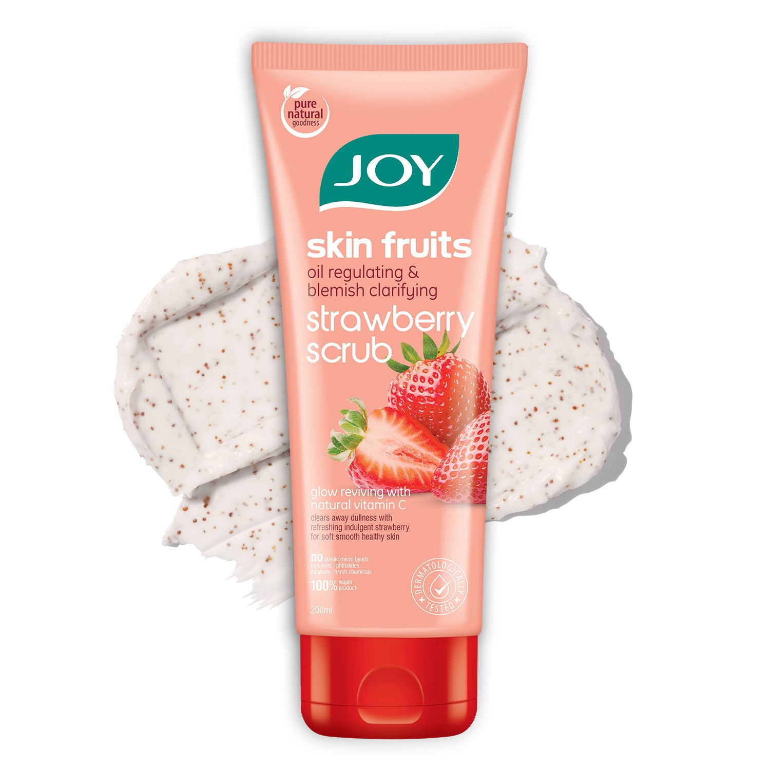 Oil Control Strawberry Face & Body Scrub with Vitamin C for Oily Skin - Blackhead Removal