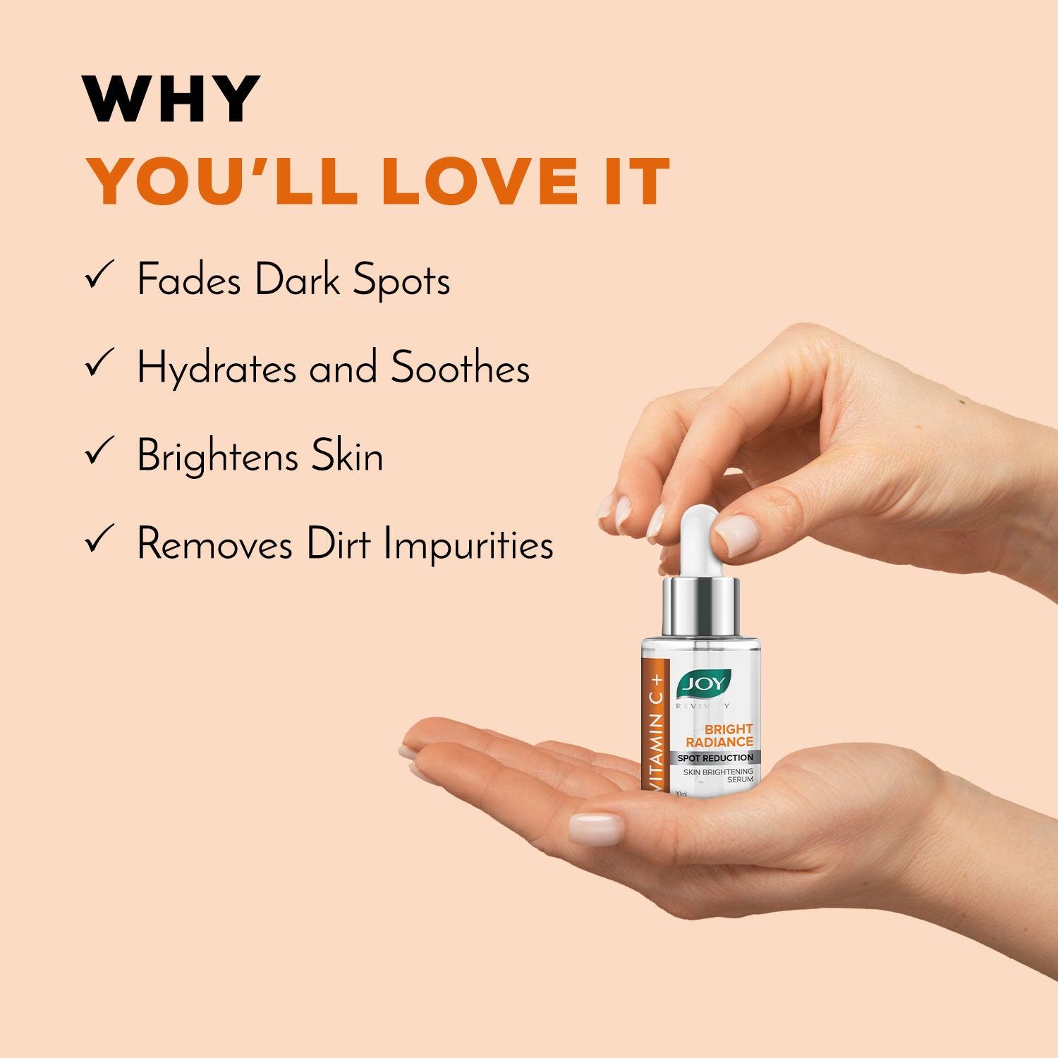 Skin Brightening Vitamin C + Face Serum For Glowing Skin, Controls Premature Ageing