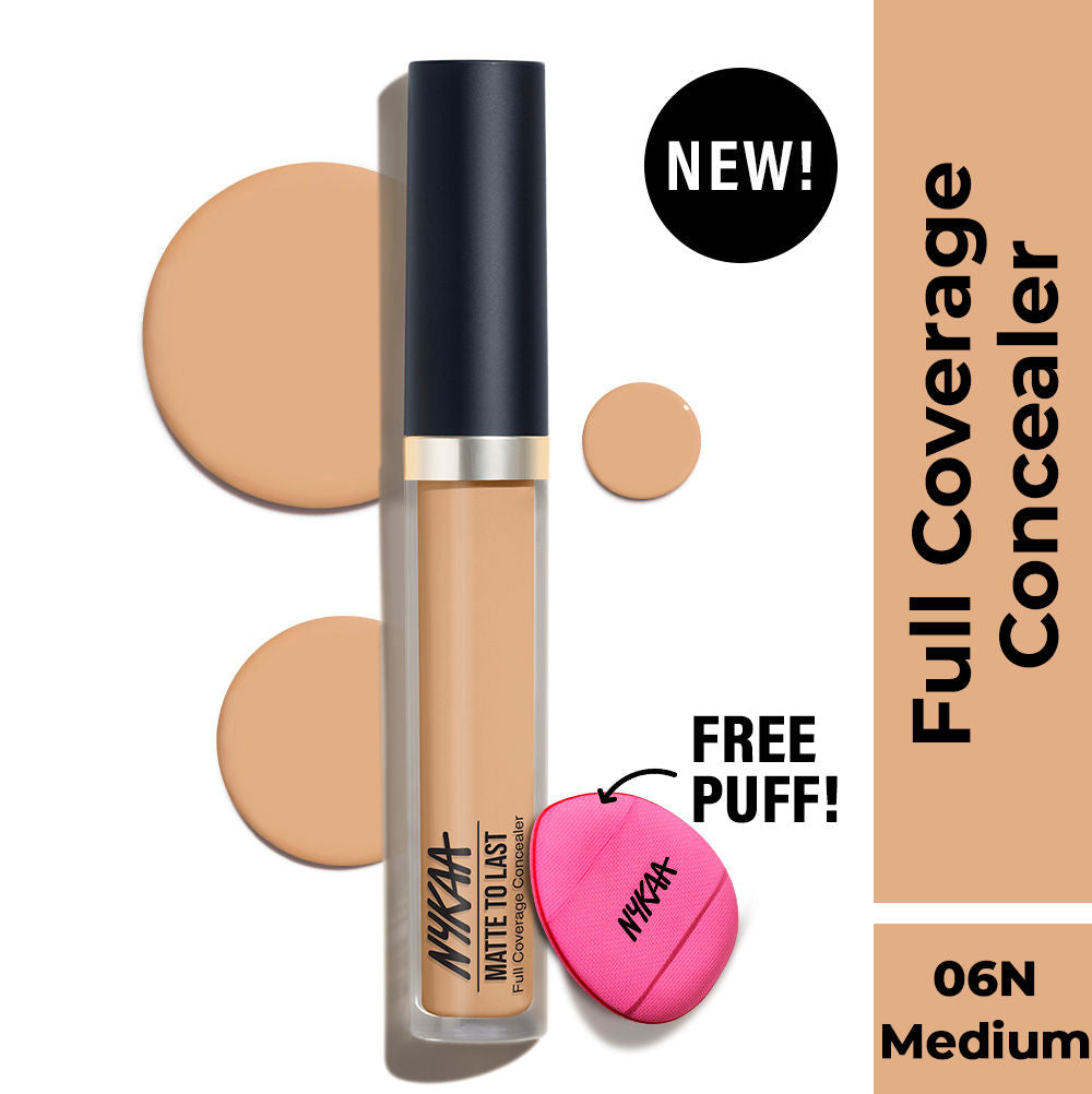 Nykaa Matte To Last Full Coverage Liquid Concealer - 06N Medium