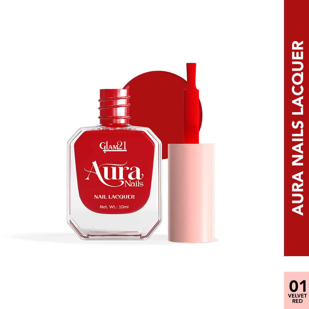 Aura Nails Lacquer - Velvet Red