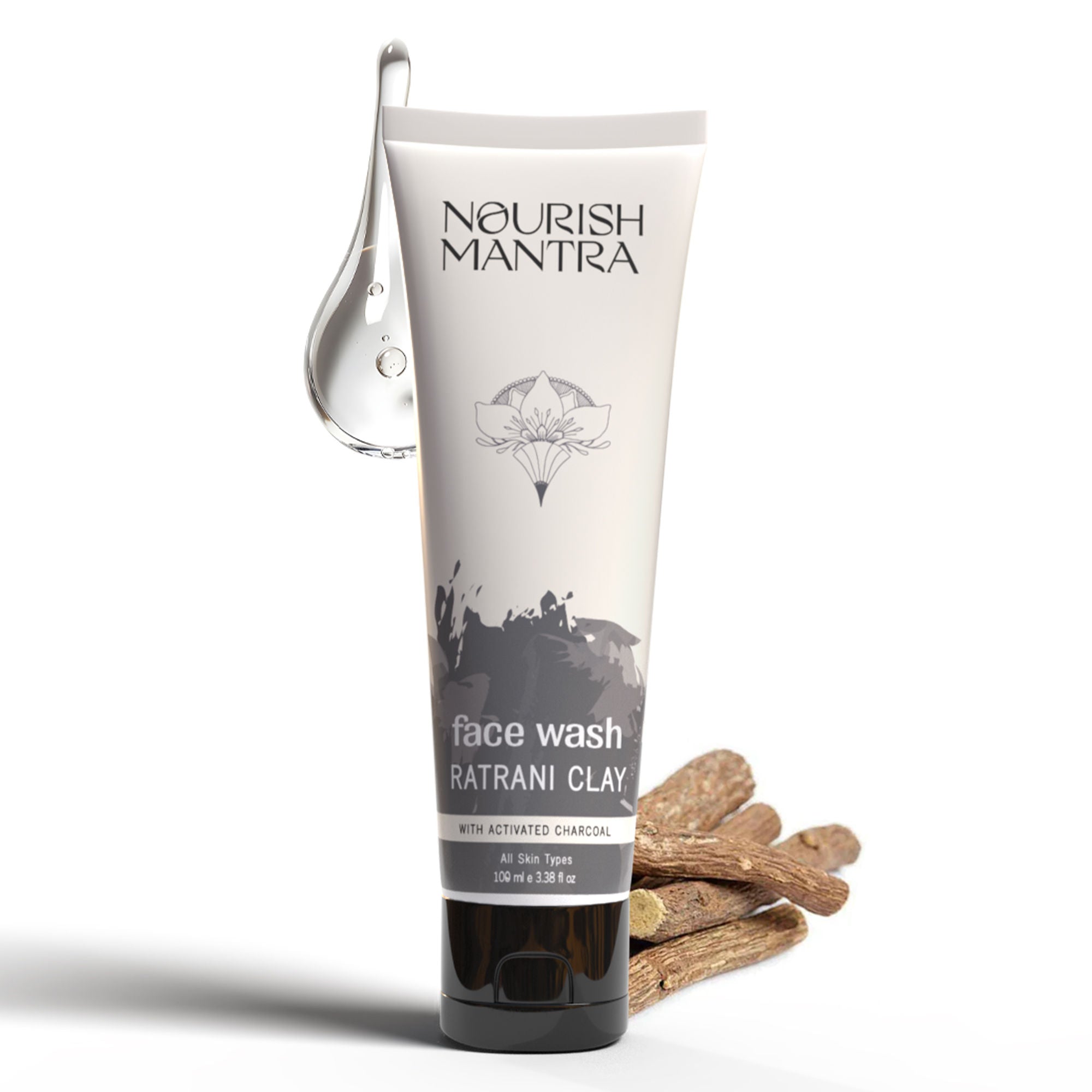Ratrani Moroccan Lava Face Wash with Activated Charcoal for Deep Pore Cleansing