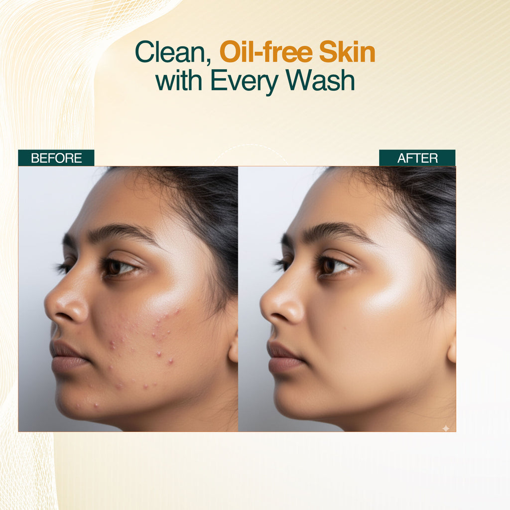 Ratrani Moroccan Lava Face Wash with Activated Charcoal for Deep Pore Cleansing