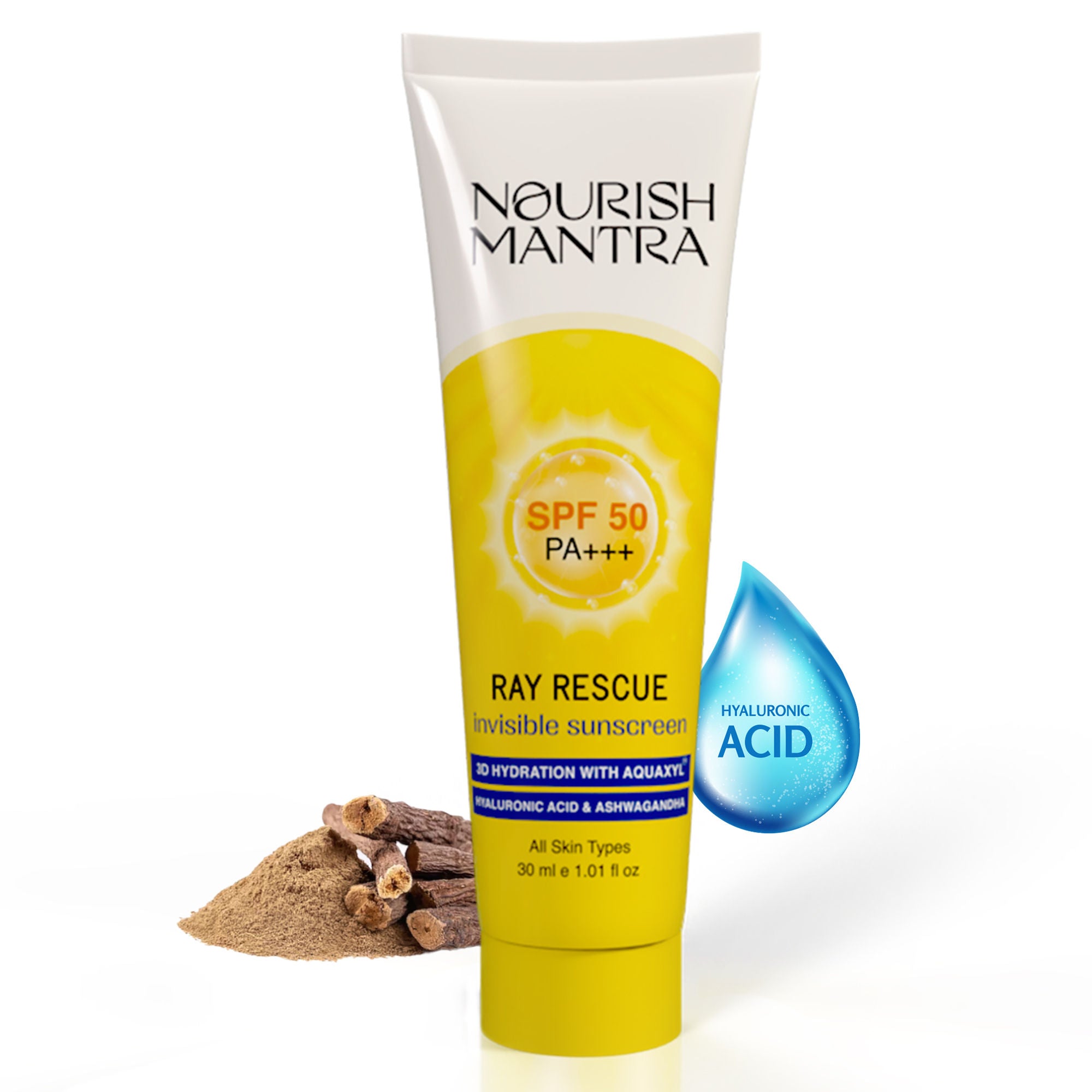 Ray Rescue Invisible Sunscreen with SPF 50 & Aquaxyl for UV Protection