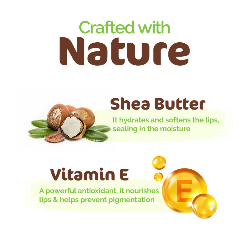 Nourishing Natural Lip Balm with Vitamin E and Shea Butter for 12 Hour Moisturization
