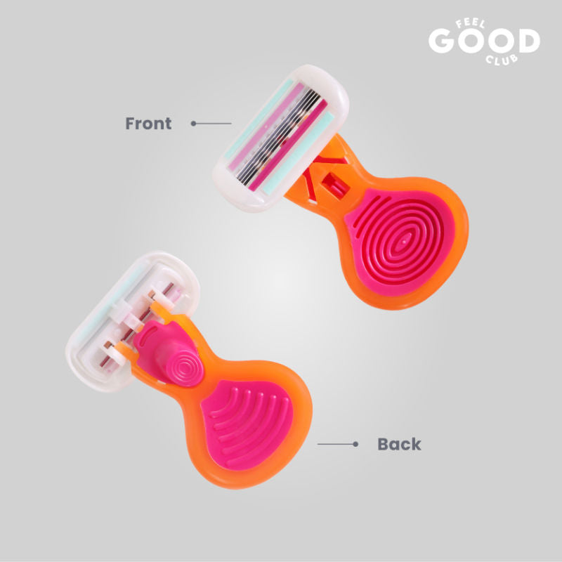 Mini Body Razor With 5 Precision Blades & Travel Case For Painless Body Hair Removal