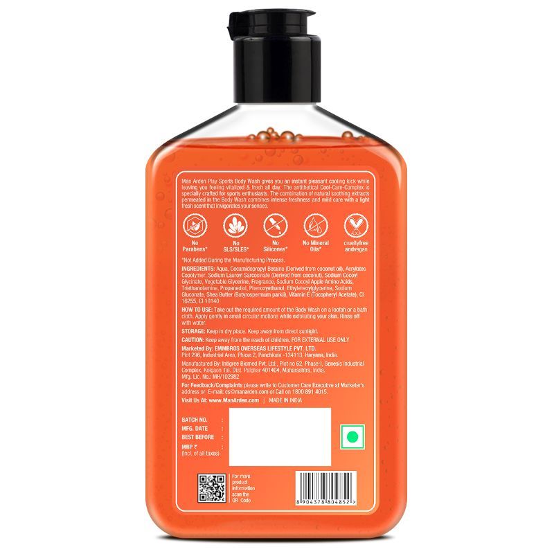 Play Sports Luxury Body Wash Infused With Shea Butter & Vitamin E