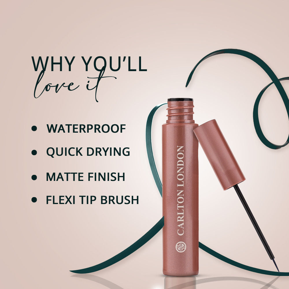 Carlton London Liquid Eyeliner Smudgeproof, Waterproof & Lasts Upto 24 Hrs Process Black