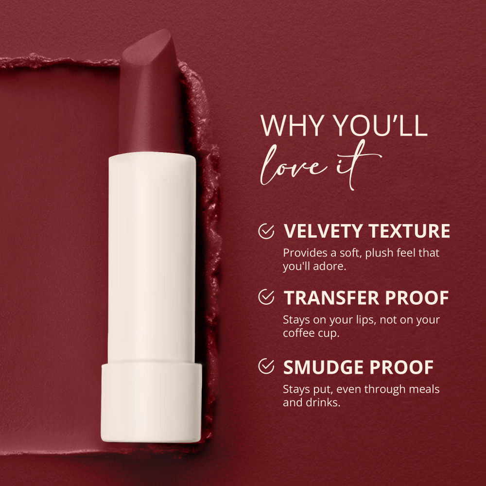 Carlton London Velvet Satin Glitterati Bullet Lipstick Transferproof & Long Lasting