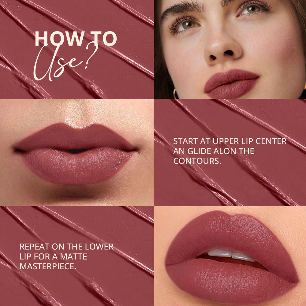 Carlton London Creamy Matte Stardust Bullet Lipstick Transferproof & Long Lasting
