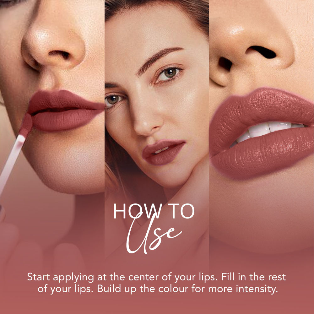 Carlton London Matte Finish Liquid Lipstick Intense Colour Transferproof & Long Lasting