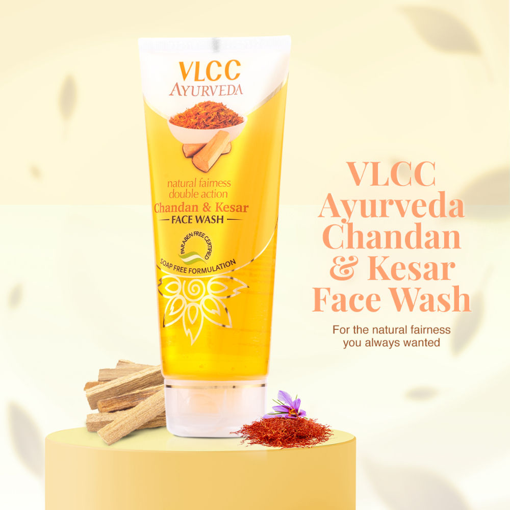 Ayurveda Natural Fairness Double Action Chandan & Kesar Face Wash