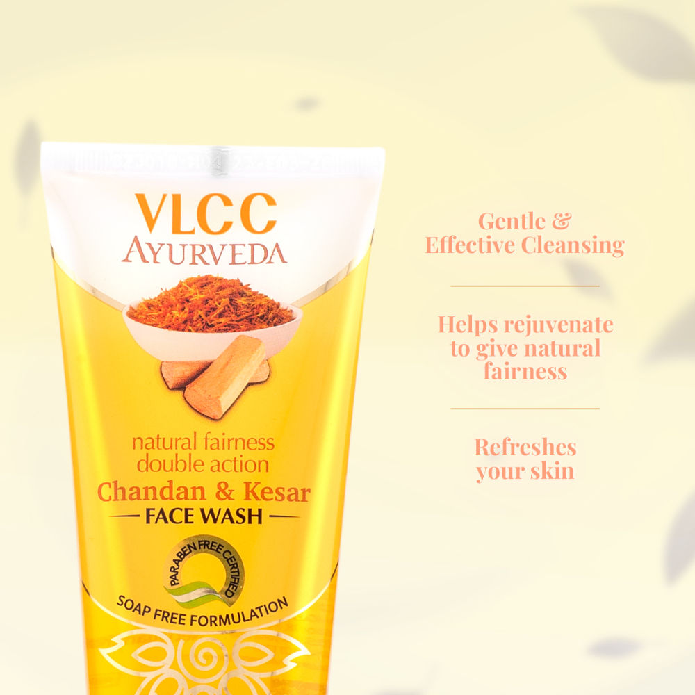 Ayurveda Natural Fairness Double Action Chandan & Kesar Face Wash