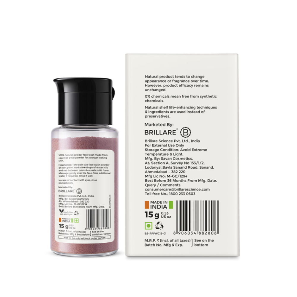 Rose Powder Face Wash for Younger Looking Skin With Sandalwood & Coconut