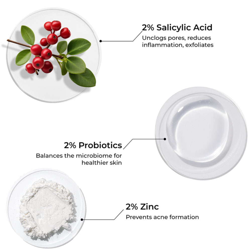 2% Salicylic Acid Face Serum for Acne & Dark Spots Visible Acne Reduction in 7 Days