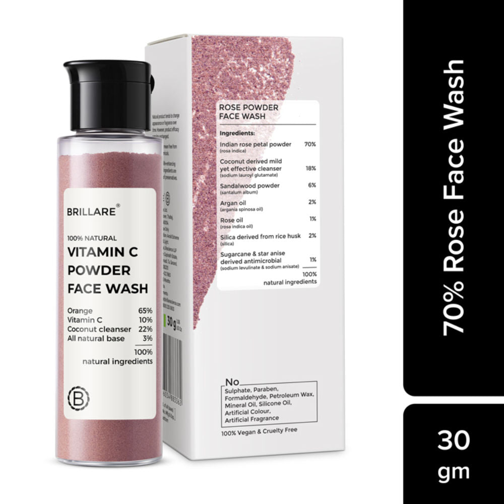 Rose Powder Face Wash For Well Hydrated, Younger Looking Skin