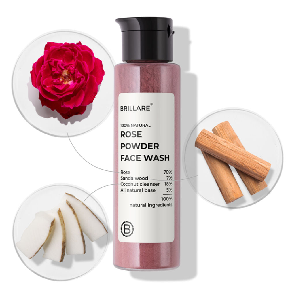 Rose Powder Face Wash For Well Hydrated, Younger Looking Skin