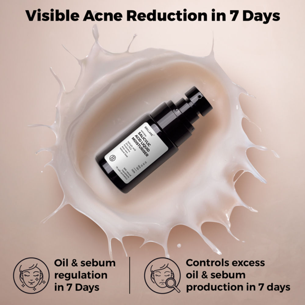 Salicylic Acid Liquid Moisturizer for Oily & Acne Prone Skin Visible Acne Reduction in 1 Week