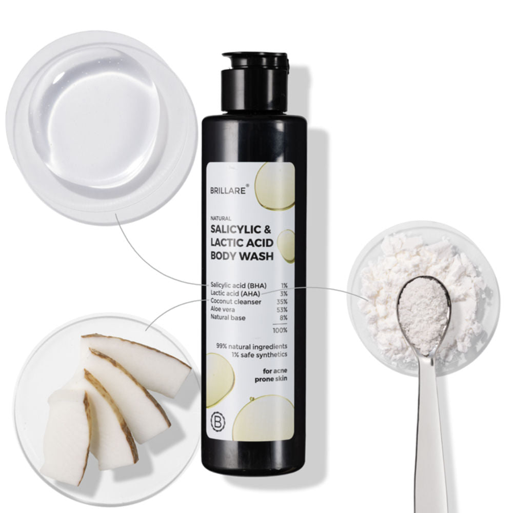 Salicylic & Lactic Acid Body Wash For Clear, Purified & Acne Prone Skin