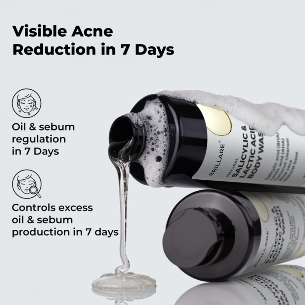 Salicylic & Lactic Acid Body Wash For Clear, Purified & Acne Prone Skin
