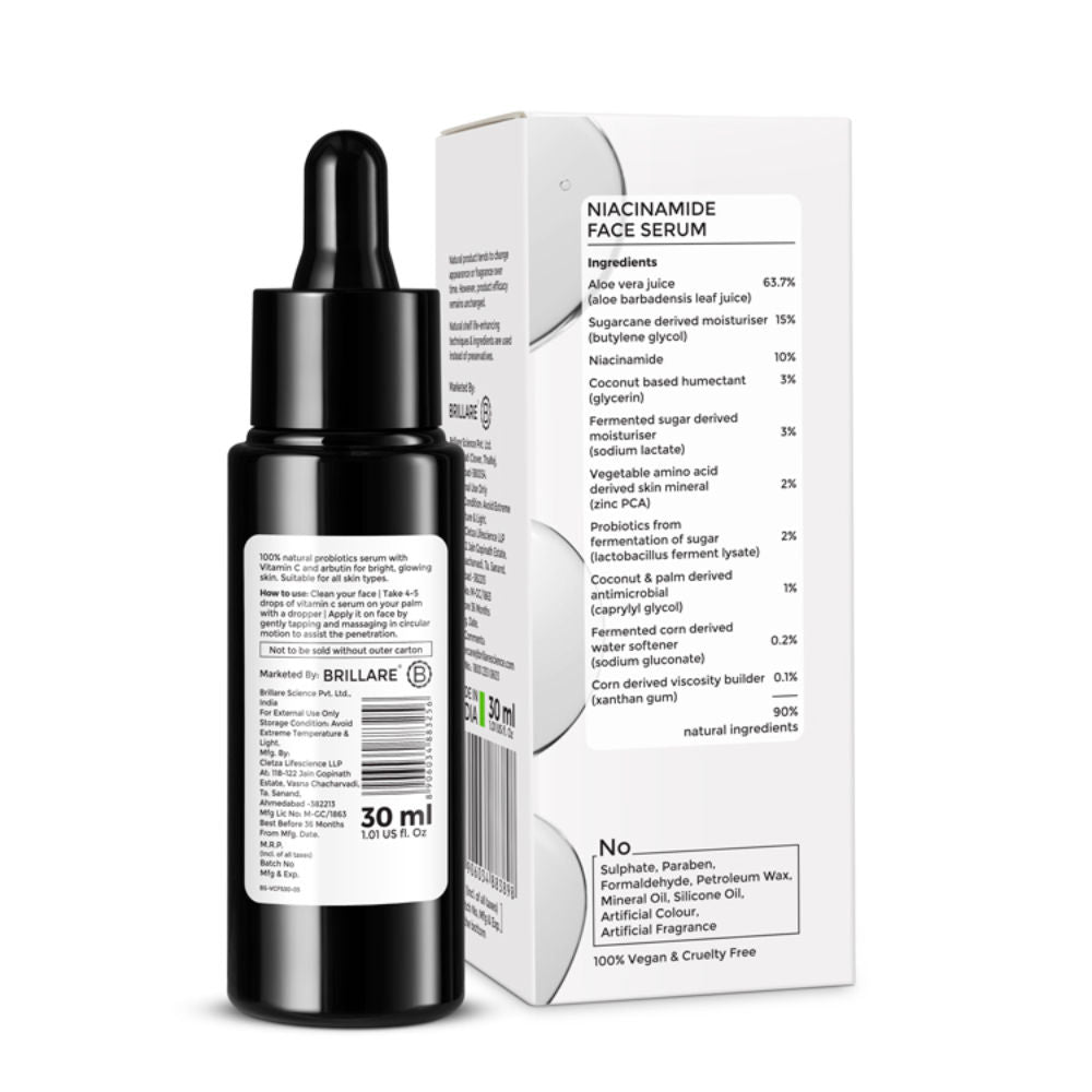 10% Niacinamide Face Serum for Oily & Acne Prone Skin Reduces Dark Spots & Open Pores