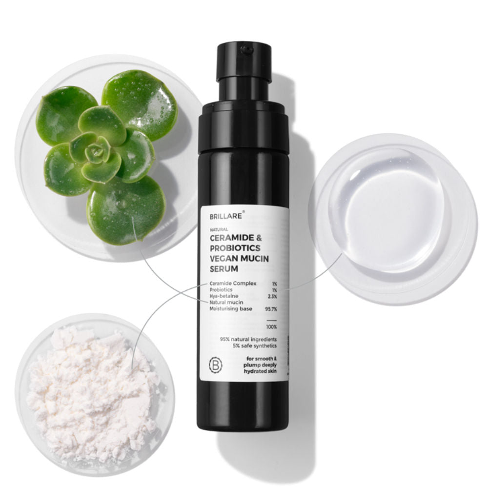 Ceramide & Probiotics Vegan Mucin Serum | Repairs 90% Skin Barrier with 100 Hour Hydration