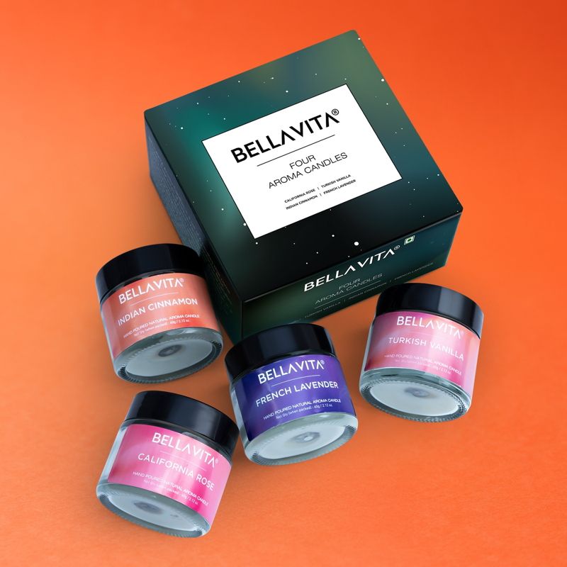 Bella Vita Vanilla Cinnamon Lavender & Rose Aroma Candles
