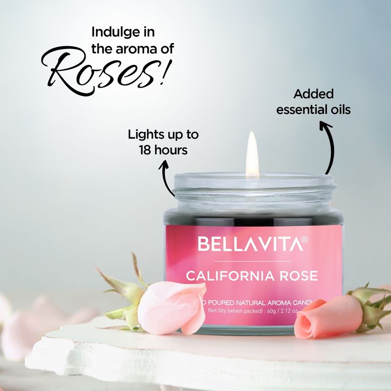 Bella Vita Vanilla Cinnamon Lavender & Rose Aroma Candles