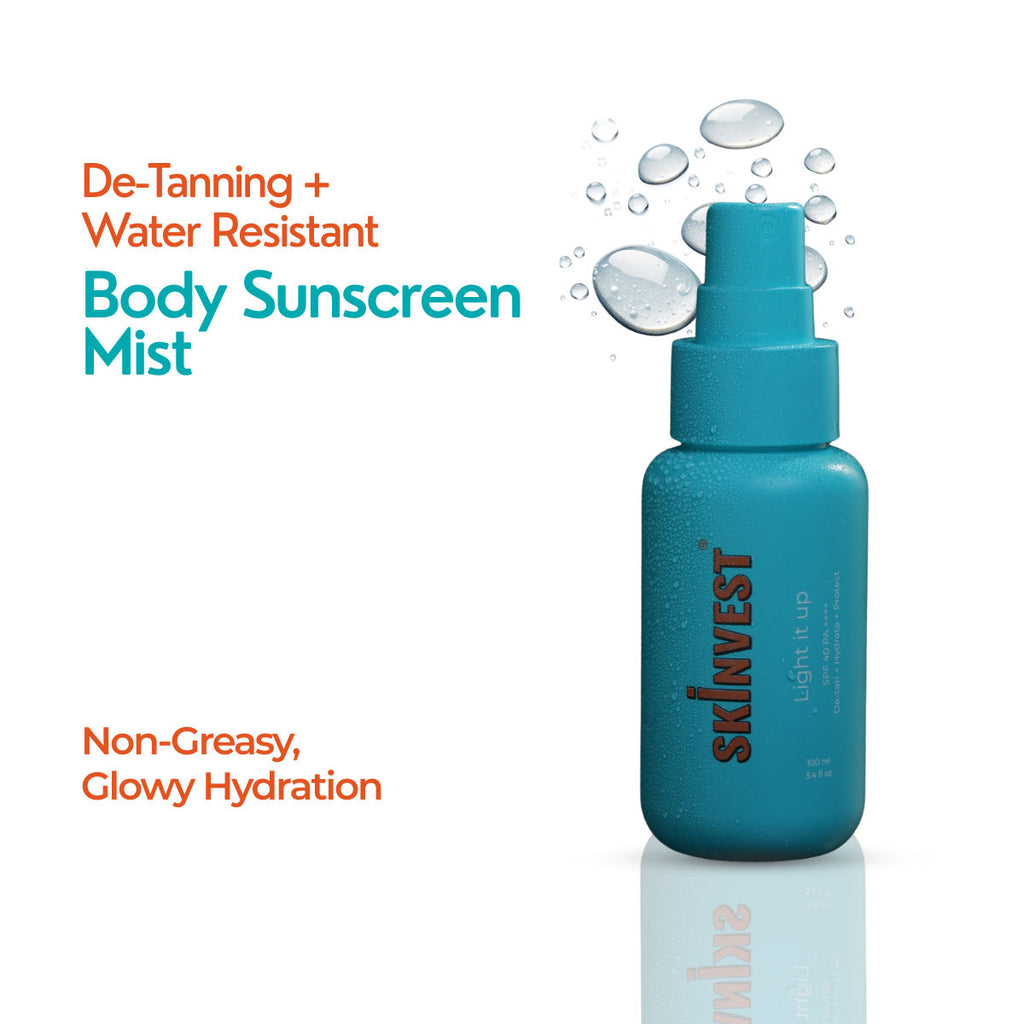 Light it up Body Sunscreen + De-Tan Spray SPF 40 PA ++++