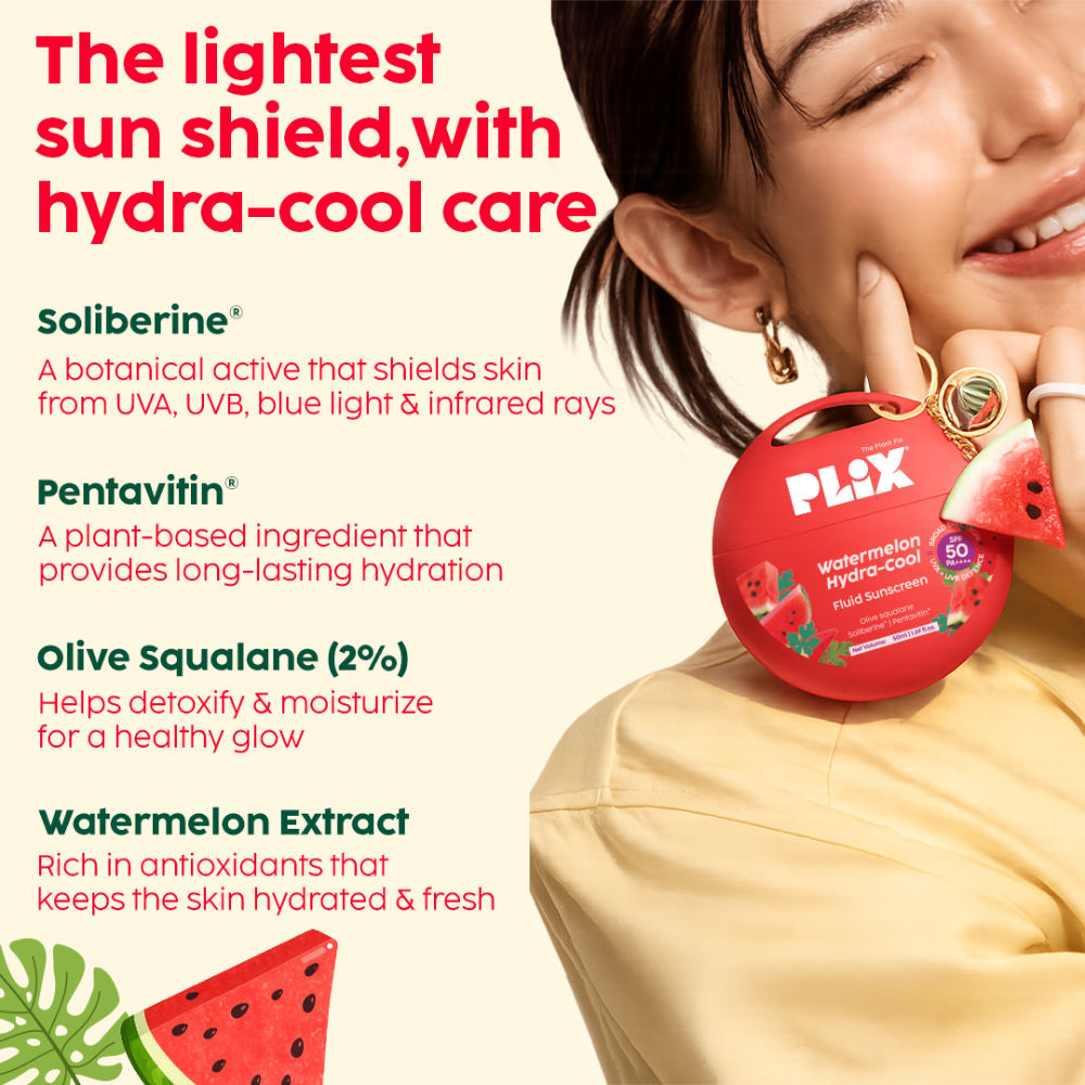Watermelon Hydra-Cool Fluid Sunscreen With SPF 50 PA++++