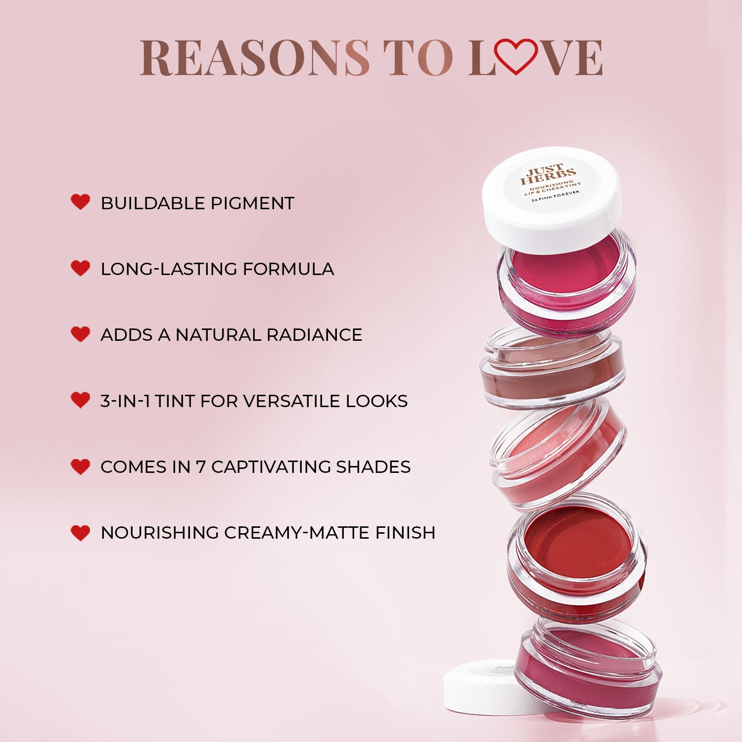 Herb Enriched Lip & Cheek Tint, Soft Nude 05, Natural Finish & Hydrating
