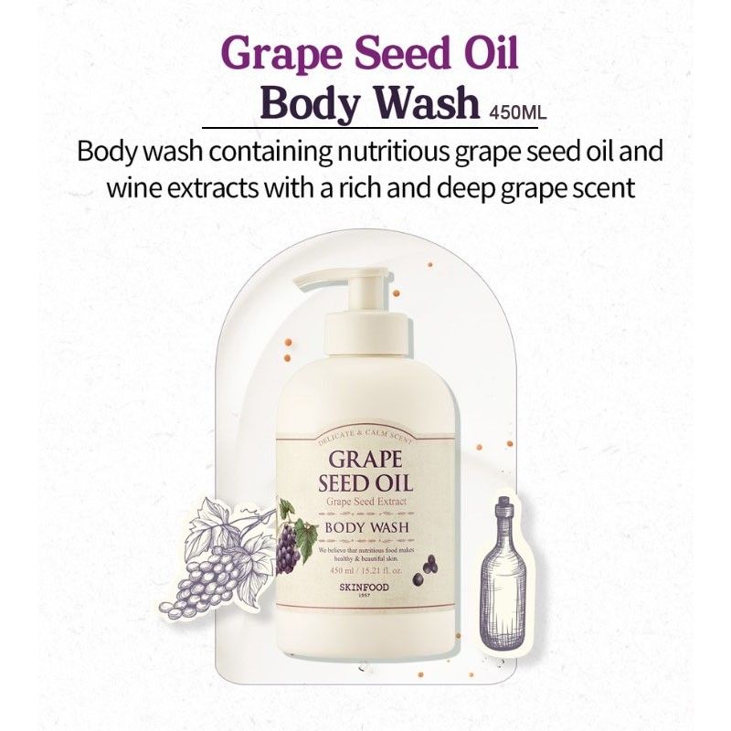 Grape Seed Oil Body Wash - Nourishing, Antioxidant-Rich, Revitalizing