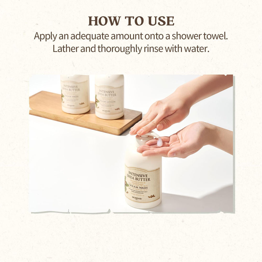 Intensive Shea Butter Cream Wash - Nourishing, Moisturizing, Skin Softening