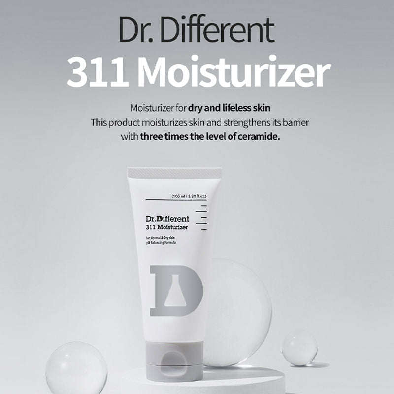 Dr.Different 311 Moisturizer, For Dry, Damaged Skin with 3:1:1 Lipid Ratio for Barrier Repair