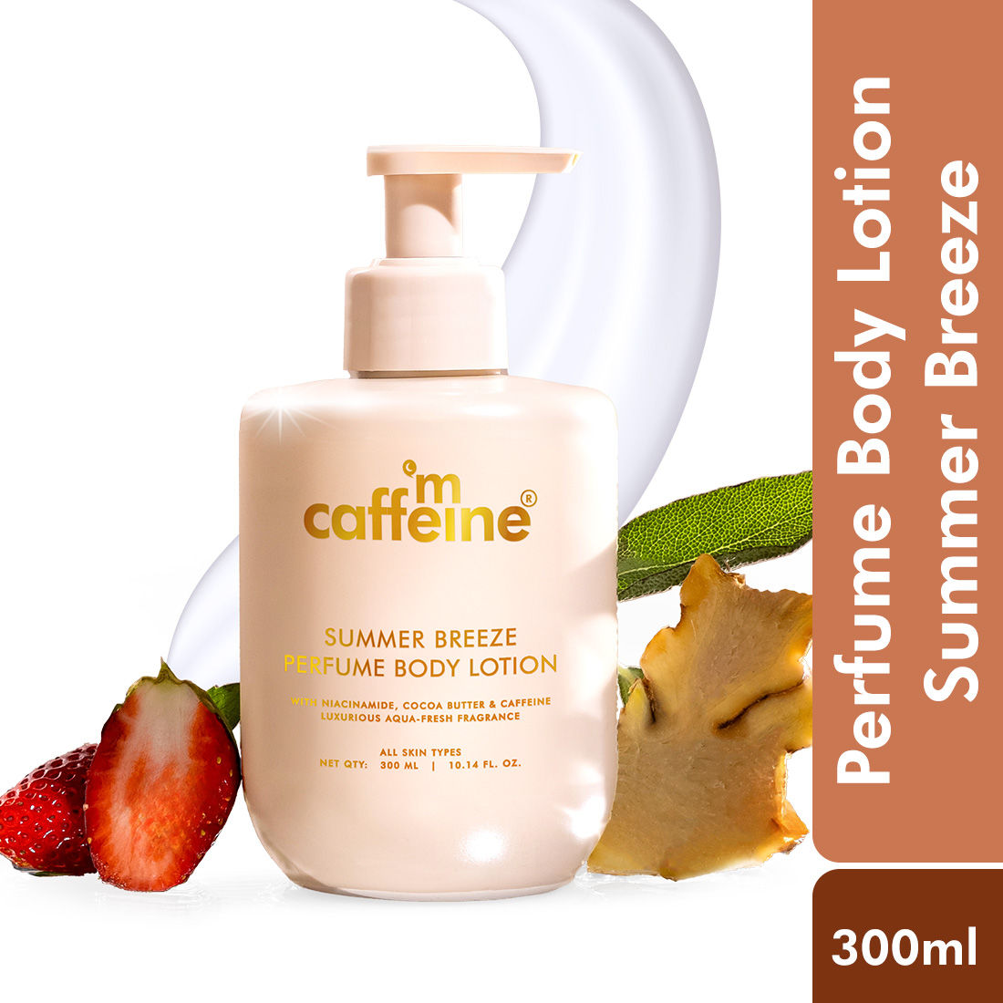 Summer Breeze Perfume Body Lotion With Niacinamide & Cocoa Butter Fresh Aquatic Fragrance