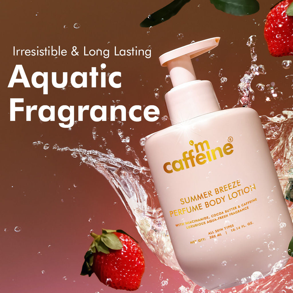 Summer Breeze Perfume Body Lotion With Niacinamide & Cocoa Butter Fresh Aquatic Fragrance