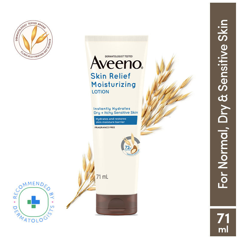 Skin Relief Moisturising Lotion - Oat + Shea Butter Body Moisturizer For Dry & Sensitive Skin - 71ml