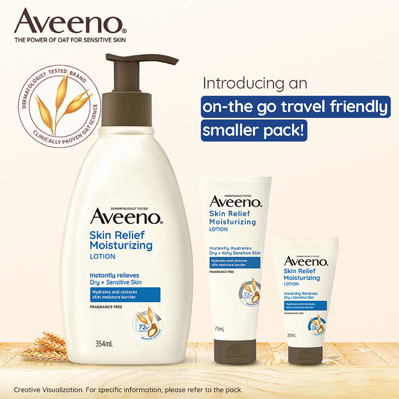 Skin Relief Moisturising Lotion - Oat + Shea Butter Body Moisturizer For Dry & Sensitive Skin