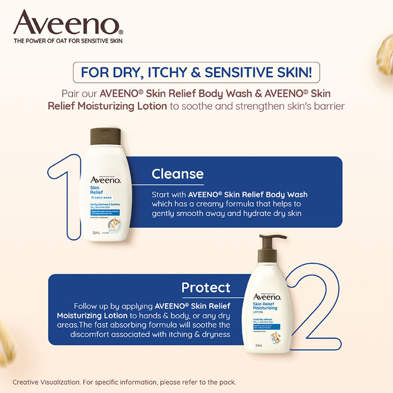 Skin Relief Moisturising Lotion - Oat + Shea Butter Body Moisturizer For Dry & Sensitive Skin
