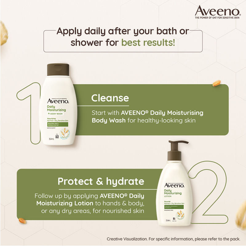 Daily Moisturising Lotion - Natural Oat Body Moisturizer For Normal, Dry & Sensitive Skin