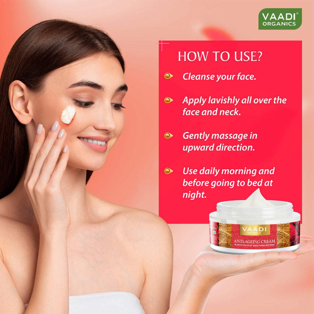 Anti Ageing Cream with Extracts Of Wheatgerm and Rose