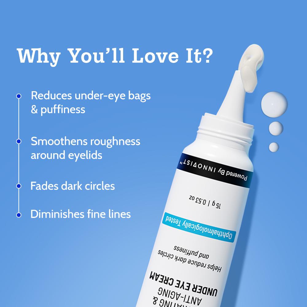 Hydrating & Anti Aging Under Eye Cream for Dark Circles & Puffiness