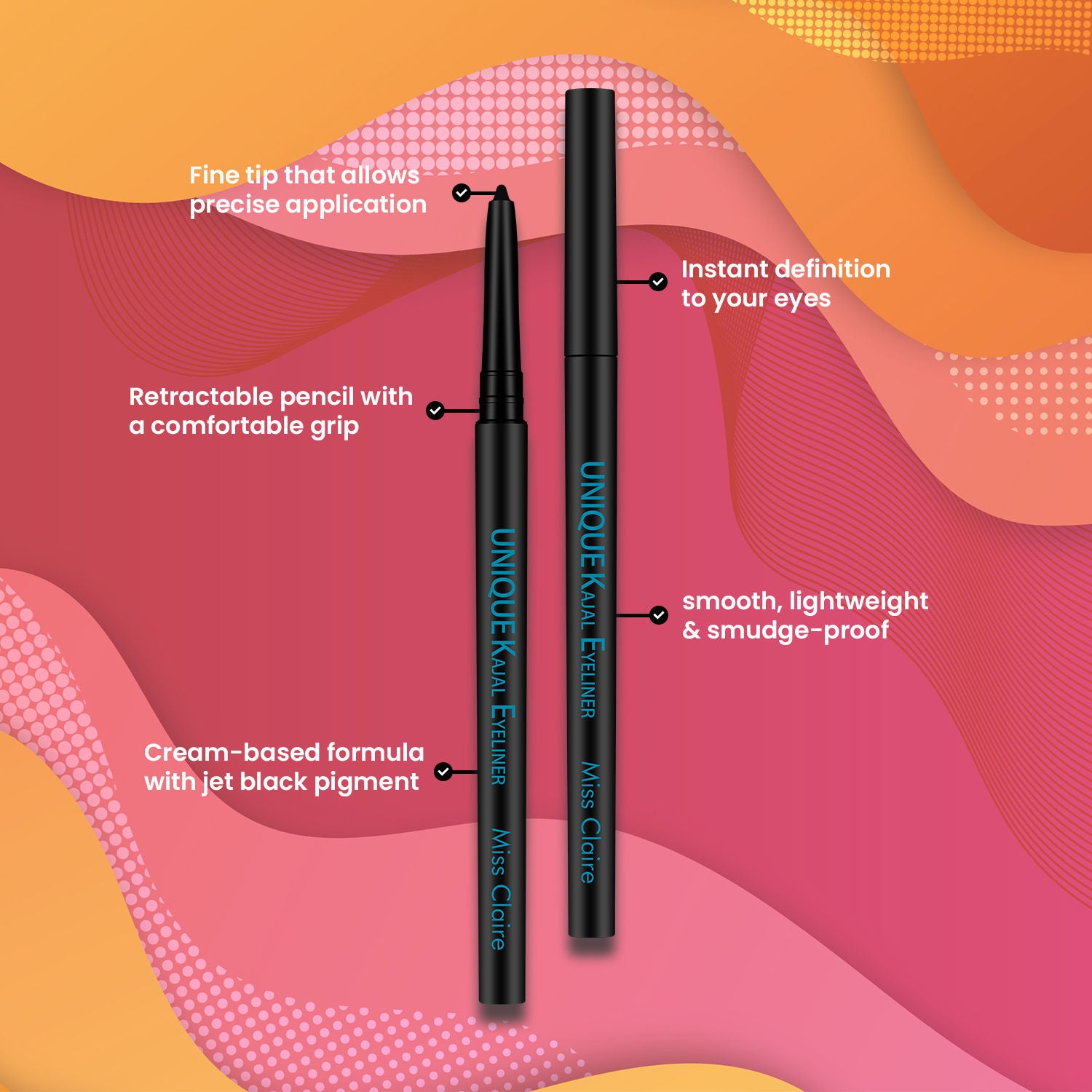 Unique Kajal Eyeliner - Black
