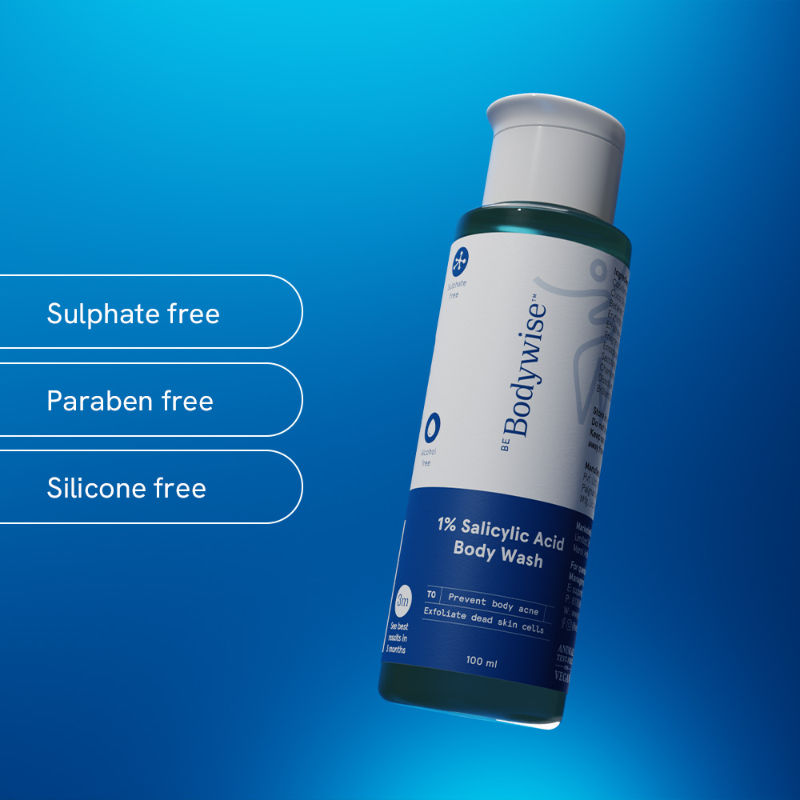 1% Salicylic Acid Body Wash, Treats Body Acne & Strawberry Skin - Exfoliating Shower Gel