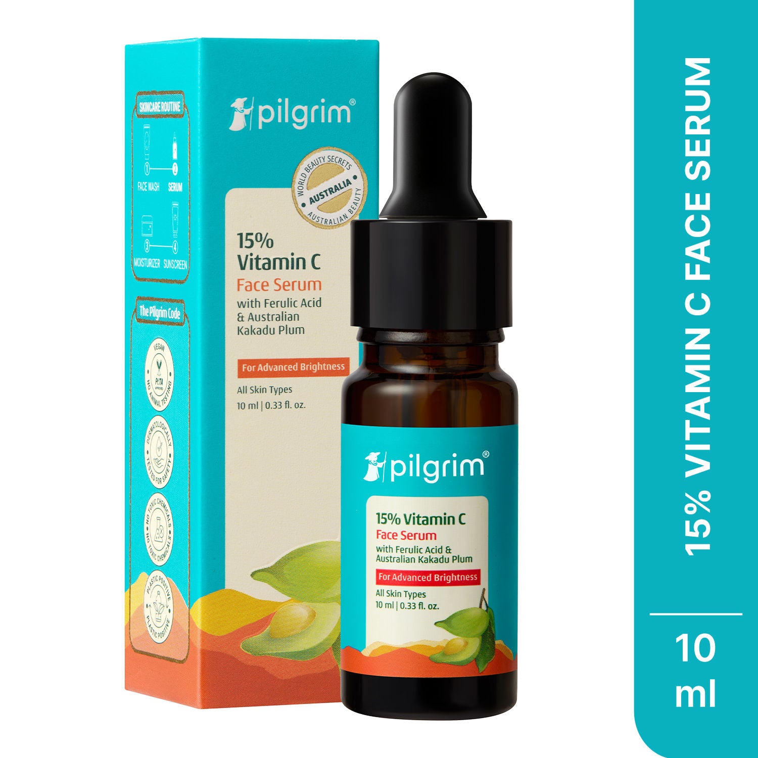 15% Vitamin C Face Serum With Kakadu Plum - 10ml