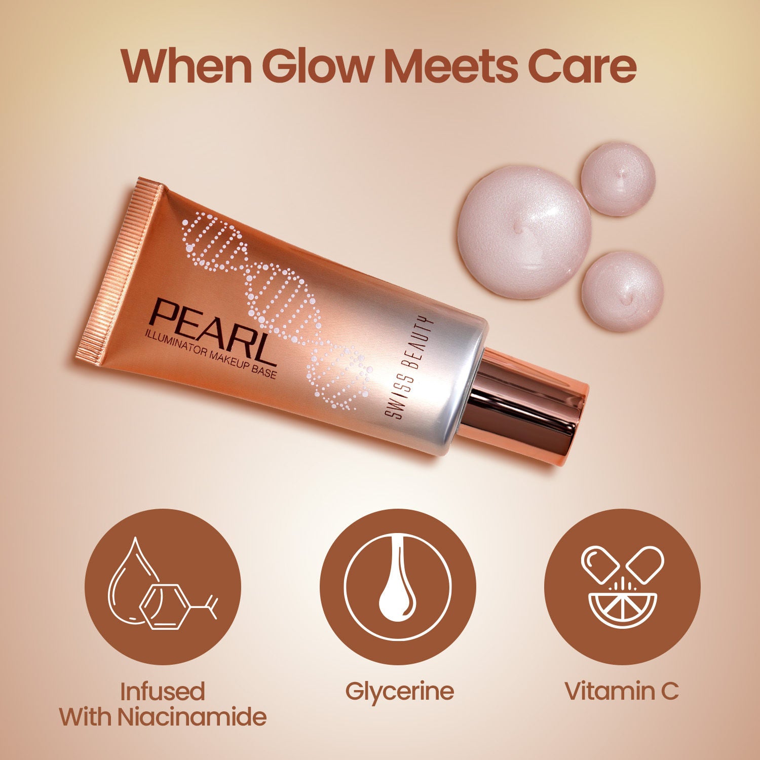 Pearl Illuminator Makeup Base Long lasting & Radiant Skin Highlighter
