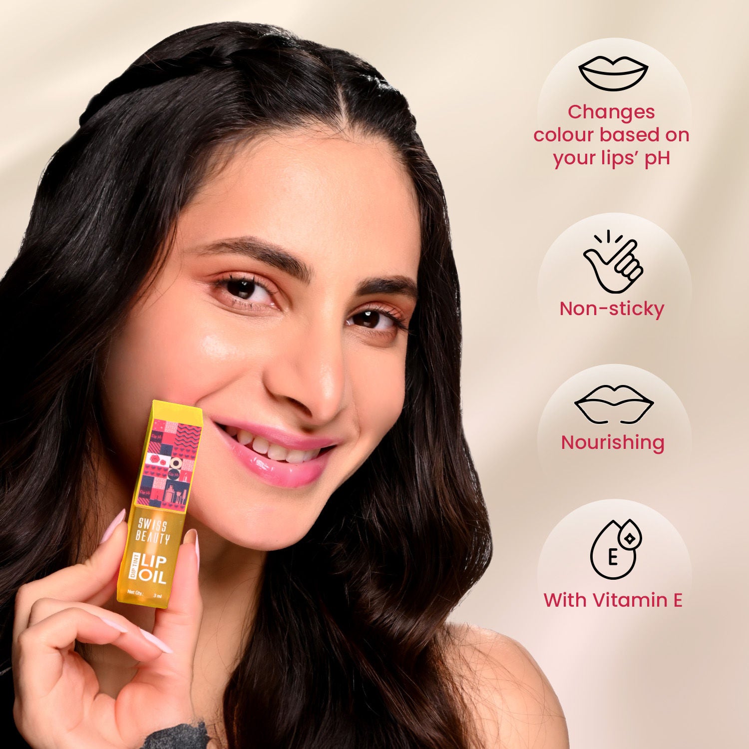 Dip Tint Color Changing Long Lasting With Vitamin-E PH Lip Oil