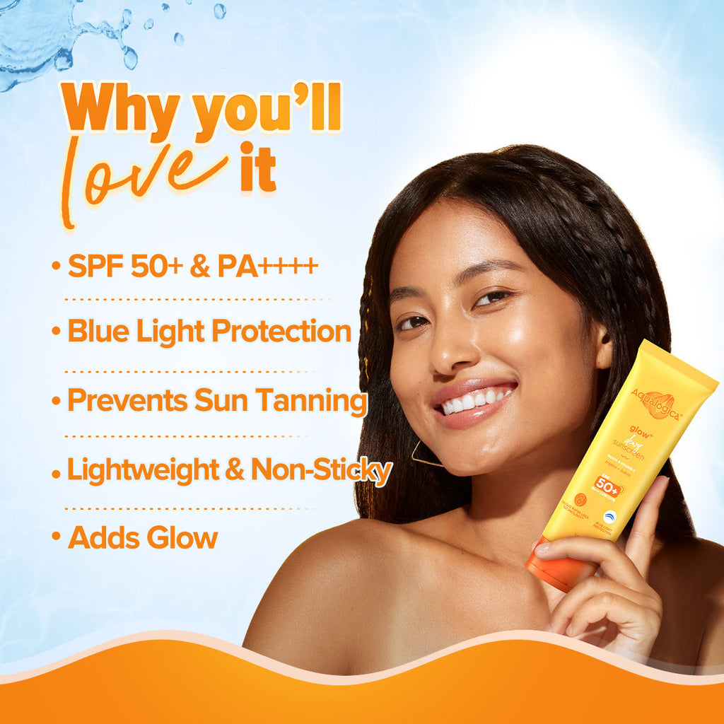 Glow+ Dewy Lightweigh Sunscreen Gel SPF 50+ PA++++ with Papaya & Vitamin C